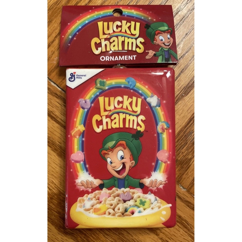 LUCKY CHARMS cereal Christmas Ornament Breakfast Magically Delicious Food Ruz